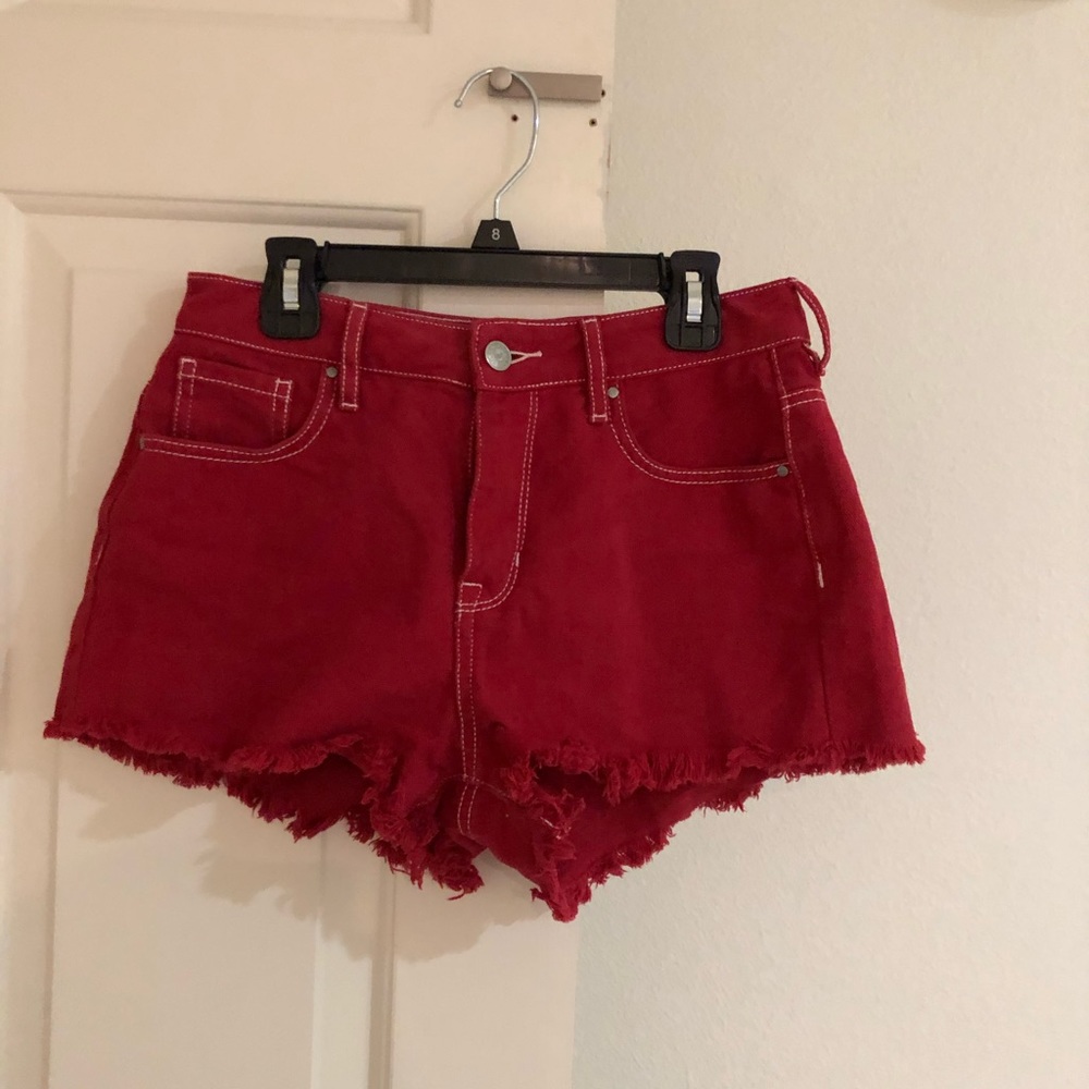 Red Pacsun Festival Shorts